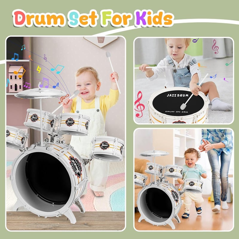 OoneWiser Store Kids Drum Set for Toddlers 1-3 - Musical Toy Drums Set for Kids - 5 Drums Musical Instruments Toys for 3 4 Year Old Brithday Ages 3-5 - Image 3